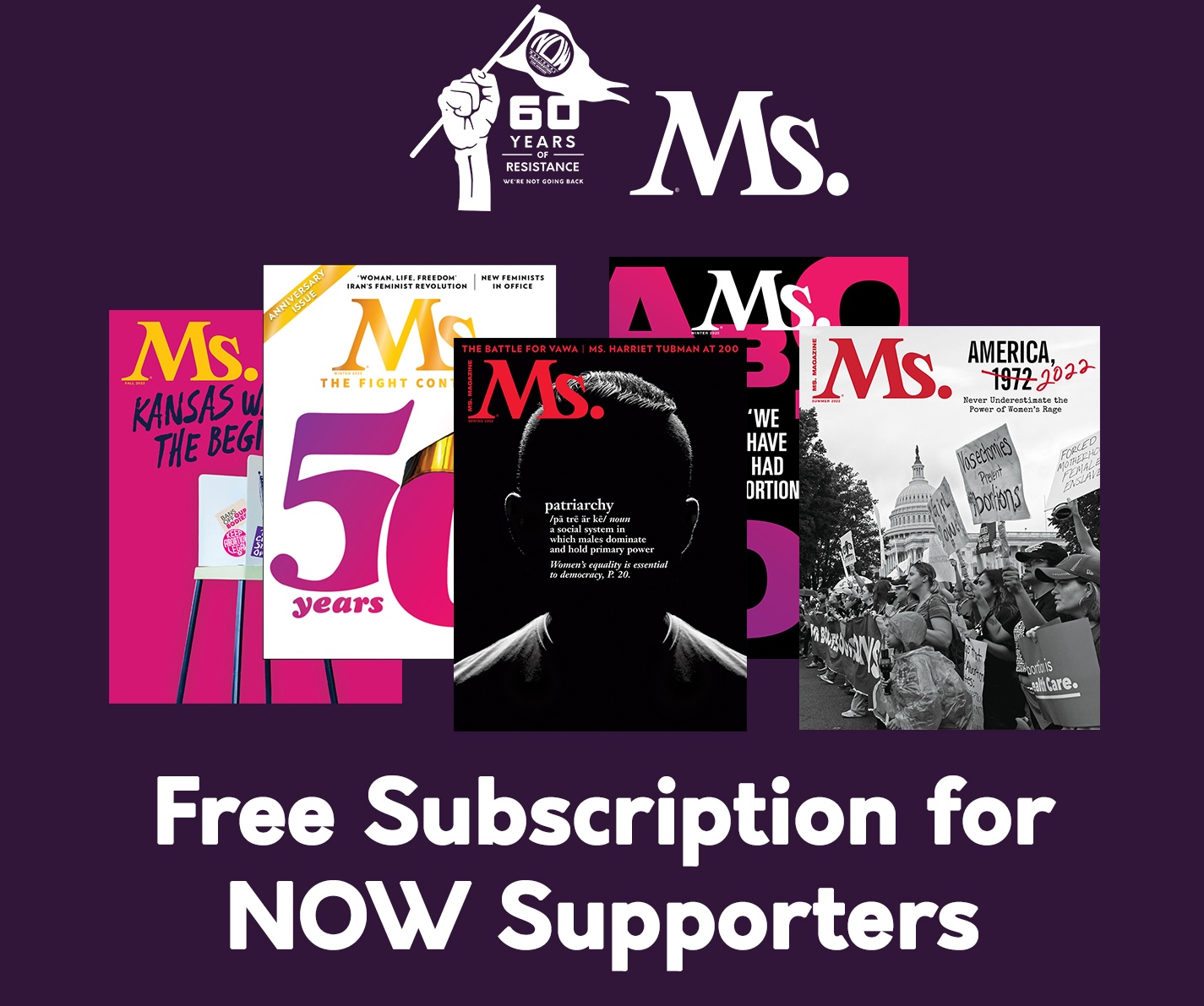 SUPPORT NOW. GET Ms. Magazine.